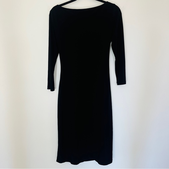 Ralph Lauren Tie Waist Ruched LBD 4 EUC Classic Tailored Office - Picture 7 of 8